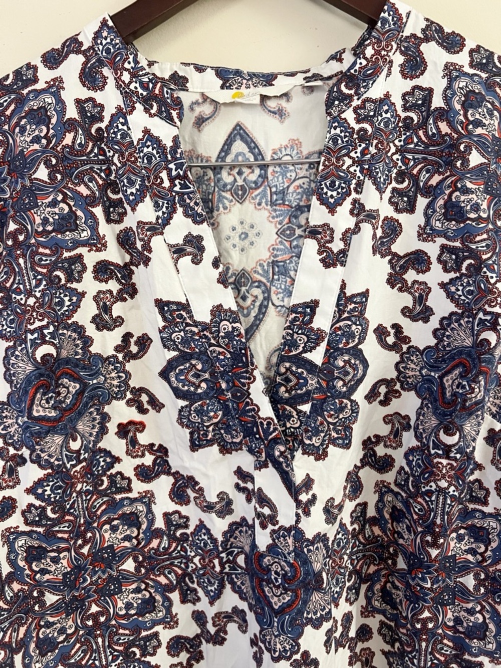 Boden Notch Neck Mini Shift Dress Paradise Paisley Size 12 - Picture 7 of 9